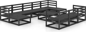 vidaXL Set mobilier de grădină, 11 piese, lemn masiv de pin