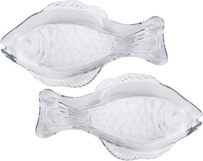 decoDoma Set farfurii de sticlă PEŞTE 2 buc.