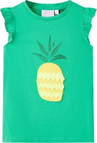 vidaXL Tricou pentru copii, verde, 140