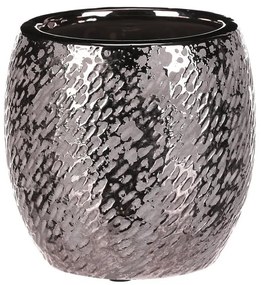 Vas ceramic pentru flori argintiu Silver diam. 14cm, argintiu