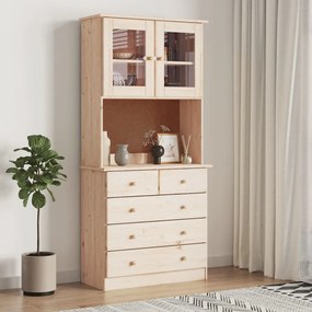 vidaXL Dulap înalt ALTA, 77x35x73 cm, lemn masiv de pin