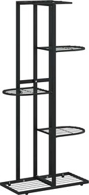 vidaXL Suport pentru flori cu 5 niveluri, negru, 43x22x98 cm, metal