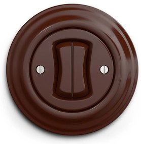 Kliklap - Întrerupător retro în serie cu ramă nr. 5, maro