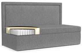 Pat gri tapițat 90x200 cm Scala – Maison de Rêve