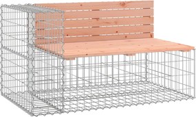 vidaXL Bancă de grădină design gabion 122x71x65,5cm lemn masiv Douglas
