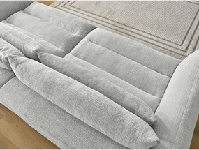 Canapea gri deschis cu tapițerie din chenille 276 cm Neil – Bobochic Paris