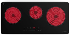 Klarstein CeramEase Slim VTC plită de gătit, vitroceramică, 3 zone de gătit, 5,2 kW, touch control, cronometru