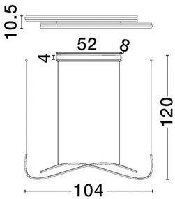 Lustra neagra liniara cu iluminat LED CCT BRIO
