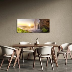 Tablou - Seljalandsfoss din spatele peșterii (120x50 cm)