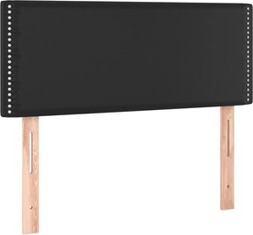 vidaXL Tăblie de pat, negru, 90x5x78/88 cm, piele ecologică