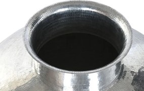 Vază decorativă de mari dimensiuni, stil modern elegant, culoare argintiu, din aluminiu, „Silver”
