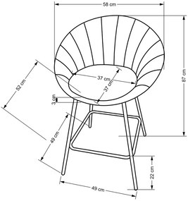 Scaun de bar Briggs, verde