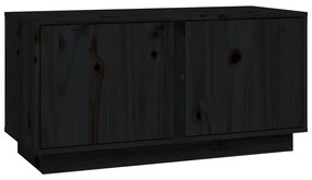 814473 vidaXL Comodă TV, negru, 80x35x40,5 cm, lemn masiv de pin