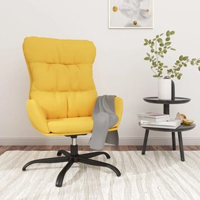 341183 vidaXL Scaun de relaxare, galben muștar, material textil