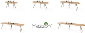 Mazzoni Masă ovală extensibilă EXPANSO Stejar Artisan / picioare cașmir