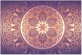 Tablou - Mandala pe gradient violet (90x60 cm)