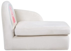 Canapea pentru copii albă cu tapițerie din catifea 75 cm Peppa Pig – Roba