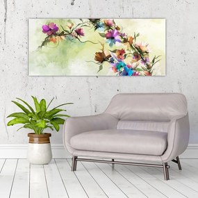 Tablou - Pictua cu flori (120x50 cm)