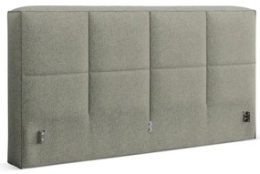 Pat matrimonial verde tapițat cu spațiu de depozitare cu somieră 200x200 cm Simon Darren – Micadoni