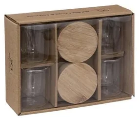 Set 4 Pahare Cu Suport Bamboo, 8 Cl