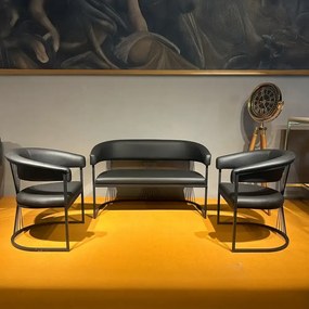 Set canapea si fotolii Ekselans  Homs  negru