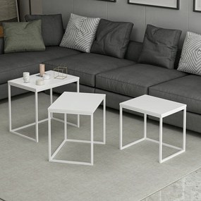Set măsuțe de cafea Evita (Alb). 1072990