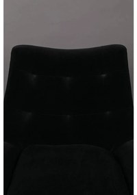 Fotoliu catifea neagra Lounge Chair Glodis Nero