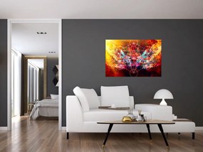 Tablou - Merkaba cu aripi, abstracție (90x60 cm)