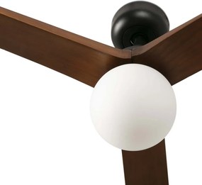 Lustra cu Ventilator aplicat tavan cu telecomanda KLIM L 150cm, negru/ nuc