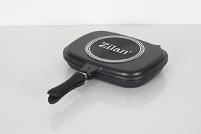 Tigaie dubla ZILAN ZLN9522,culoare negru Diametru 30 cm, garnitura silicon rezerva,