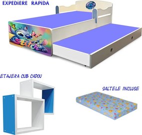 Pat copii dublu Stich cu saltele incluse