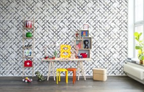 Tapet Patchwork Play, Grey, repetitiv, Rebel Walls