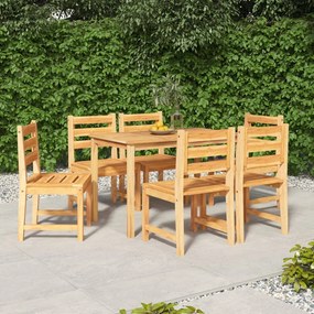 3157182 vidaXL Set mobilier de grădină, 7 piese, lemn masiv de tec