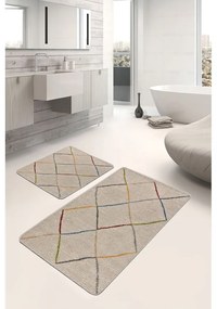 Covorașe de baie bej 2 buc. 60x100 cm – Mila Home