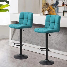 Scaune de bar tapitate 2 buc-menta