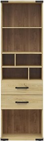Biblioteca LARA, frasin, PAL, 60x40x198 cm