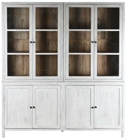 Vitrina, alba, din lemn de mango, Meadow