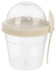 Cupă de plastic Orion cu capac și lingură, 0,5 l