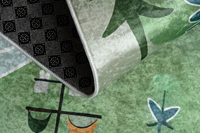 BAMBINO 61550 covor lavabil Pădure, străzi, munți pentru copii anti-alunecare - verde / gri