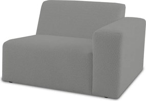 Modul pentru canapea gri cu tapițerie din stofă bouclé (cu colț pe partea dreaptă) Roxy – Scandic