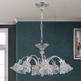 Candelabru cristal design lux LA BOHEME D-72cm 8L antique silver