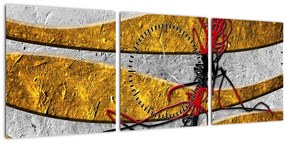 Tablou abstract (cu ceas) (90x30 cm)