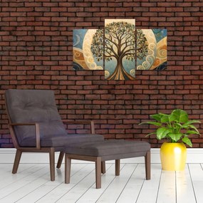 Tablou – Arborele vieții și spirale (90x60 cm)