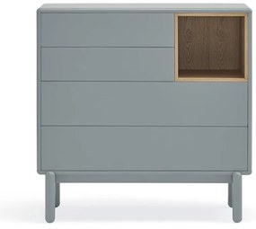Comodă albastră/gri joasă 90x90 cm Corvo – Teulat