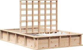 vidaXL Cadru de pat Maro 140 x 200 cm Lemn de pin masiv