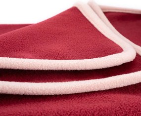 decoDoma Pătură fleece culoarea vinului