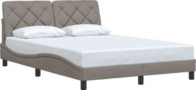 vidaXL Cadru de pat fără saltea, gri taupe, 120x200 cm, textil