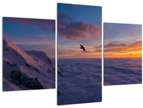 Tablou în apus de soare, Mont Blanc (90x60 cm)