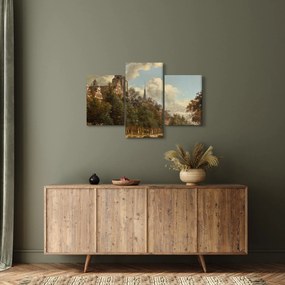 Tablou - Jan van der Heyden, View Down a Dutch Canal, reproducere (90x60 cm)