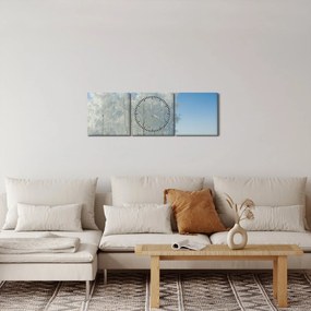 Tablou - Peisaj înzăpezit (cu ceas) (90x30 cm)